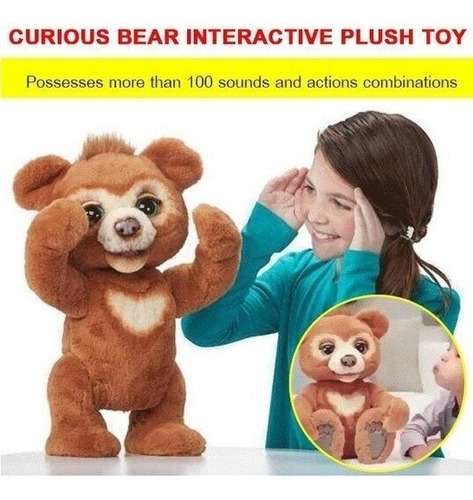 Muñeco De Pelucia Interactivo Con Forma De Oso Curioso De Br
