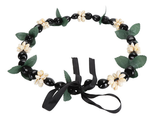 Collar Hawaiano Con Forma De Kukui Nut Lei, Elegante Y A La