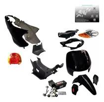 Comprar Kit Plasticos Motomel Blitz Negro + Faros Tornillos Calcos