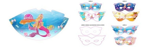 Kit Imprimible Barbie Sirena Fiesta 3x1
