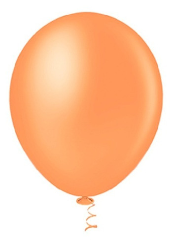 100 Unidades - Balão Bexiga Tamanho Nº 9 Cristal Laranja