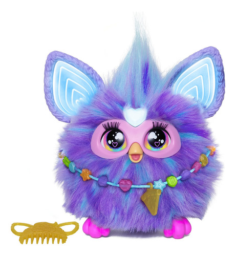 Furby Peluche Interactivo 2023 Con Luces Y Sonidos Color Purple Personaje Púrpura