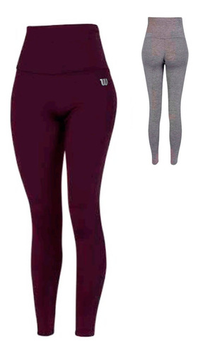 Imagen 4 de 10 de Calza Deportiva Mujer Wilson Chupin Tiro Alto Fitness Gym