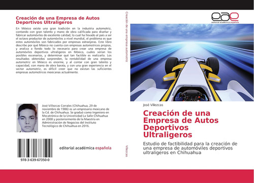 Libro: Creación De Una Empresa De Autos Deportivos Ultralige
