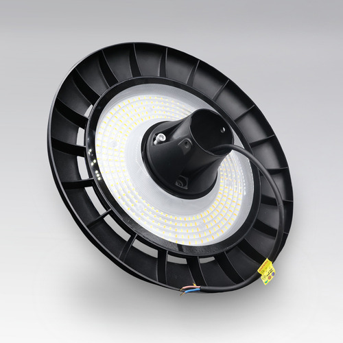 Luminaria Disco Punta Poste Con Base Para Fotocelda Aluminio Gris 100w Y 50w 13500lm Máx. Con Ajuste De Potencia Y Temperatura Cct 6500k Y 3000k 90-277vca Are-029