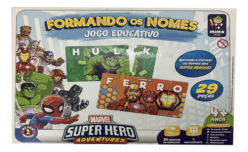 Jogo Educativo Formando Os Nomes Vingadores Disney Mimo Play