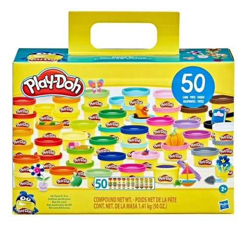 Play- Doh Set De 50 Latas De Mása Para Moldear Hasbro Multicolor