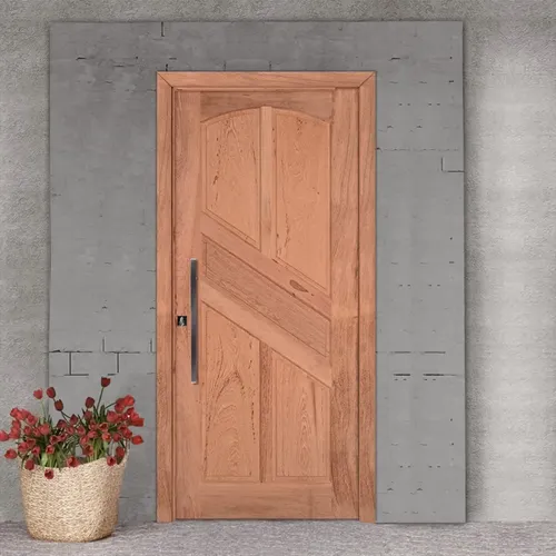 Folha De Porta Diagonal De Madeira Angelim Esel 210x80x03cm