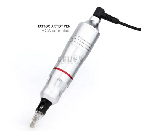 Imagen 9 de 10 de Tattoo Pen 8000 Rpm Japón Rca + Clip + Base + Funda Silver