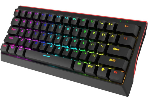 Teclado Mecanico Gamer Marvo Kg962 Rainbow 60% Switch Blue