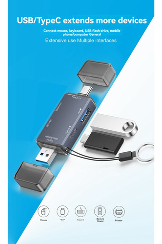 Lector De Tarjetas Usb3.0 Sd Tf Lector De Tarjetas Usb Hub P