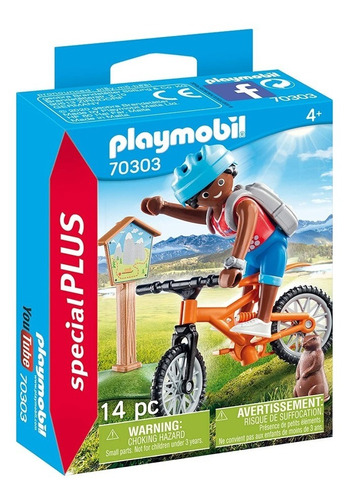 Muñeco Ciclista De Montaña Playmobil Special Plus 70303