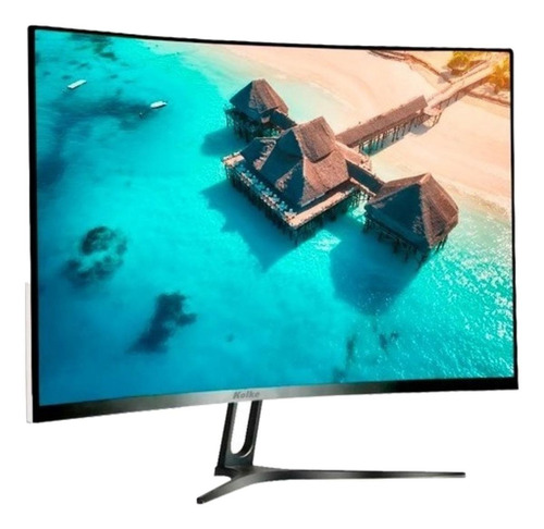 Imagen 2 de 4 de Monitor gamer curvo Kolke KES-461 led 23.6" blanco 100V/240V