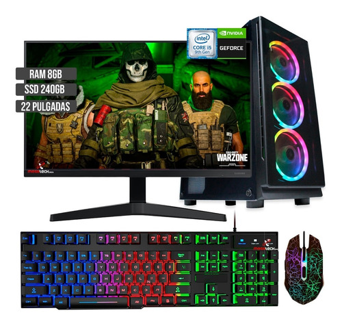 Pc Torre Gamer Intel Ci5 9400f H310m Ssd 240g Ram8gb Vid 2gb