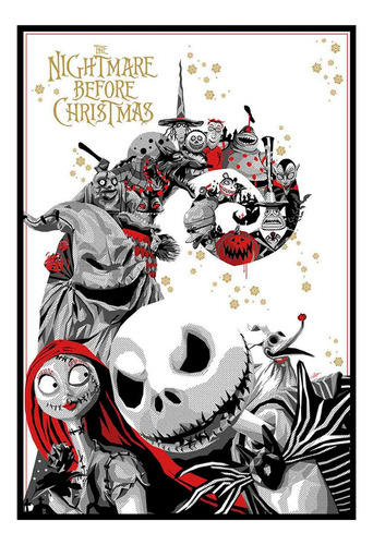 Cuadro Premium Poster 33x48cm Tim Burton Nightmare Before