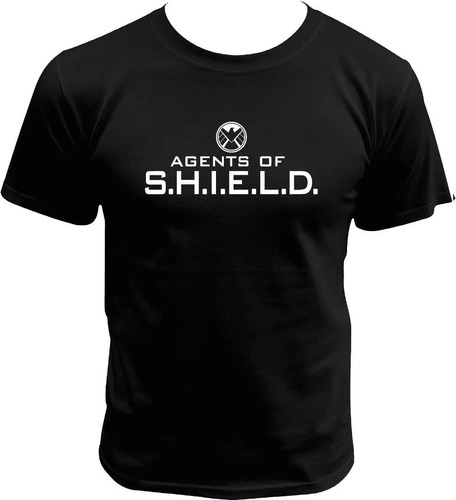 Playera Logo Agents Of Shield Manga Corta Cuello Redondo