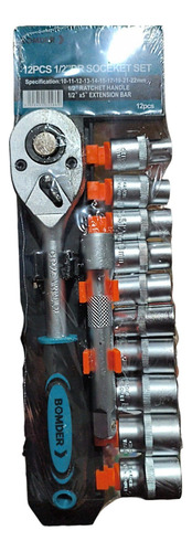 Juego De Llave Tubo Criquet 12pcs Negro