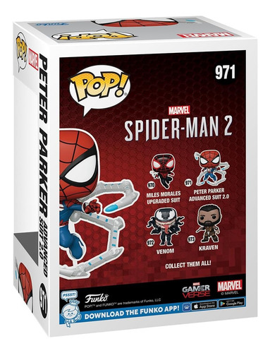 Funko Pop Peter Parker 971 Spider-man 2 Marvel Gamer Verse