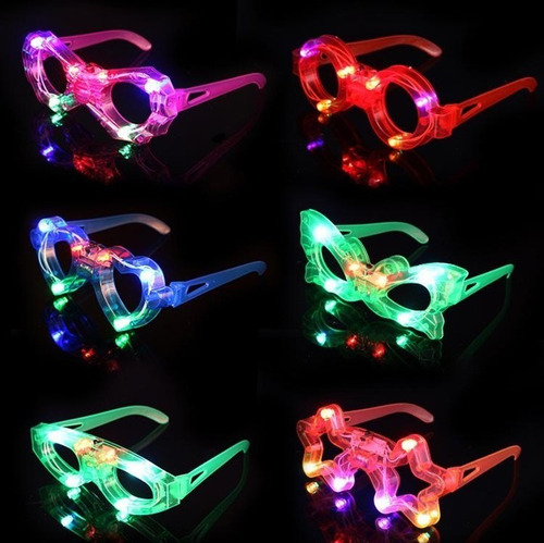 Combo 10 Anteojos Luminosos Led - Cotillon