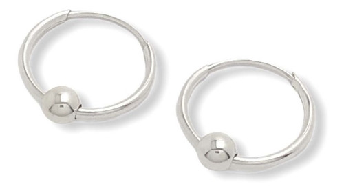Aros Argollas Cubanos Chicos Dijes Bolitas Plata 925 (ma909)
