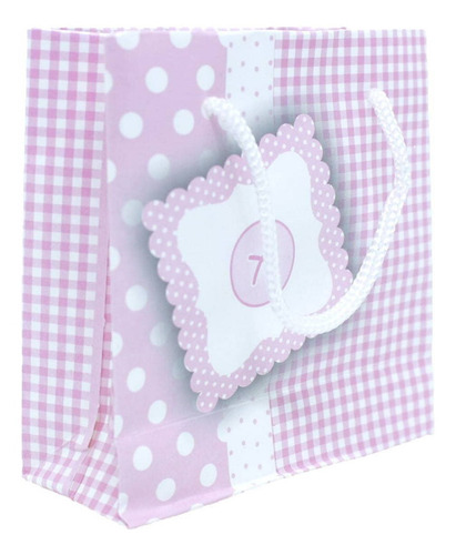 100 Sacolinhas Para Presentes Bebê Rosa - 10 X 10 Cm
