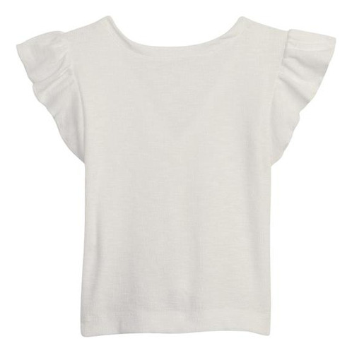 Polera Niña Gap Manga Corta Crema