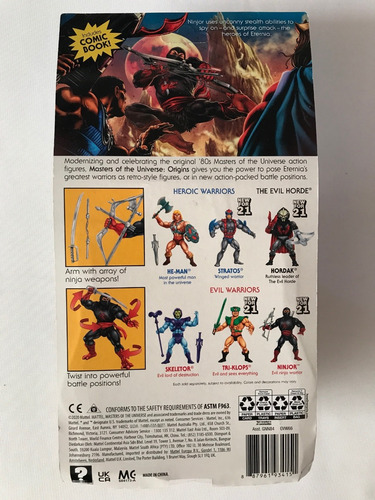 Ninjor Evil Ninja Warrior Motu Origins Retro Play Unpunched (Usado)
