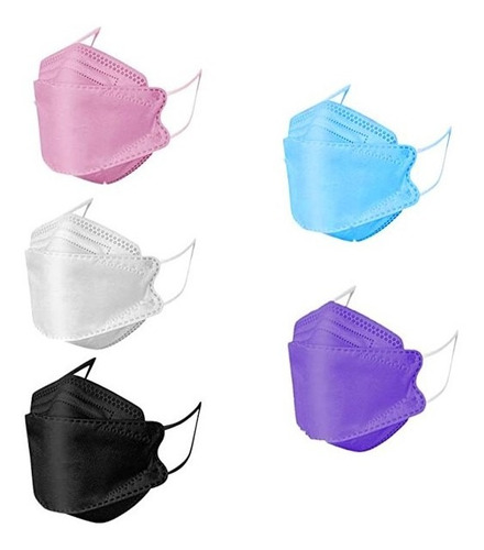 Imagen 2 de 3 de Tapa Bocas Kf94 Colores Negro, Morado,fuscia, Blanco Y Azul.