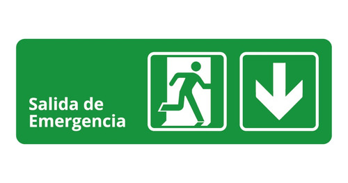 Señalética De Emergencia - Salida De Emergencia Direccional