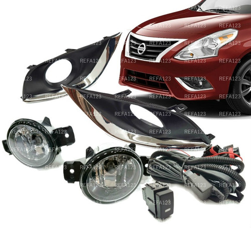 Faros Niebla Versa 2015 2016 2017 2018 Kit Tipo Original *