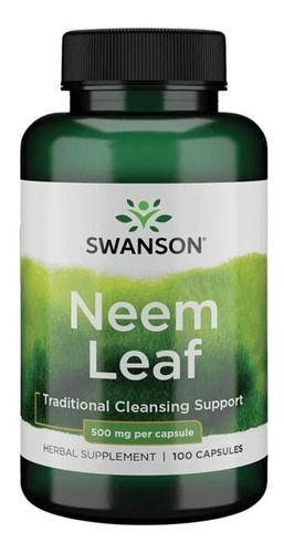 Neem Leaf (hoja De Neem) 100 Caps 500mg - Swanson Premiun