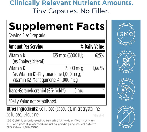 Vitamina D Supreme 5000 Ui De Designs For Health - Sin Sabor