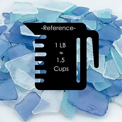 Vidrio Triturado Cobalto & Azul Claro & Transparente 24oz |