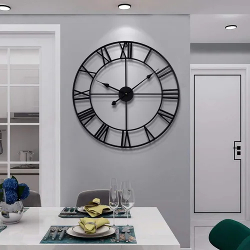 Reloj de pared grande para decoración de sala de estar, moderno reloj de  pared silencioso y decorativo de 15.7 pulgadas, funciona con pilas, no hace