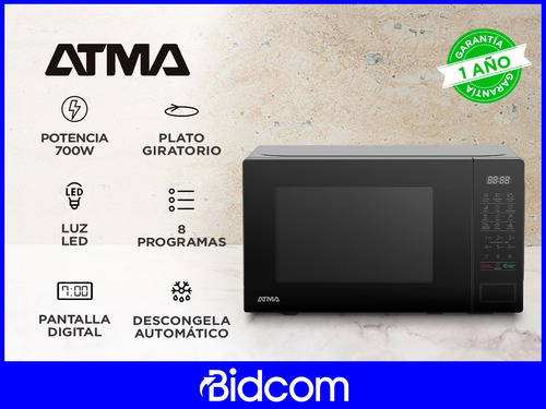 Microondas Digital Atma Matdb20cn De 700w 20lts