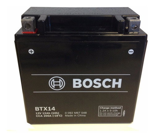 Bateria Bosch Moto Btx14 Gel Blindada Similar A Ytx14bs Bmw F650 F800gs R1200gs Fz1 Yamaha Honda 