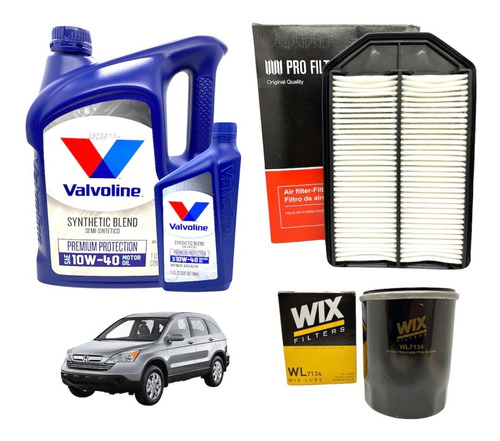 Kit Service Aceite 10w40 Y Filtros Honda Crv 2.4 2007 A 2011