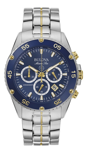 98b400 Reloj Bulova Marine Star 42mm Plateado/azul