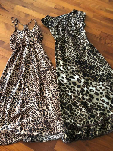 Vestido Y Solera Animal Print! Divinos Talle S/m Poco Uso!!