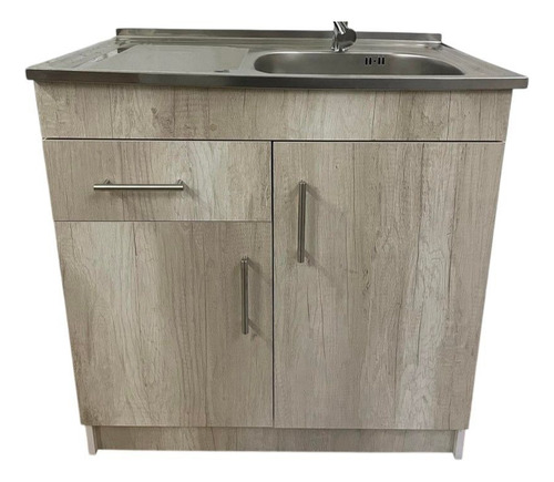 Lavaplatos Con Mueble 80x50 Mdf Sec. Izquierdo Crema