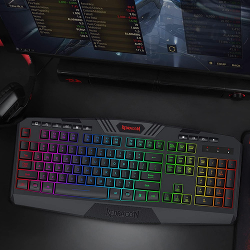 Teclado Inalámbrico Gamer Led Rgb Redragon K503 Black