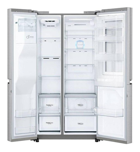 Heladera con freezer inverter LG LS74SXSX color stainless steel con capacidad de 690L 220V