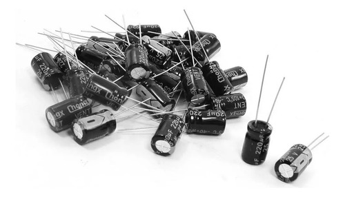 100 X Capacitor Electrolitico 220 Uf 105° 25v 35v 50v