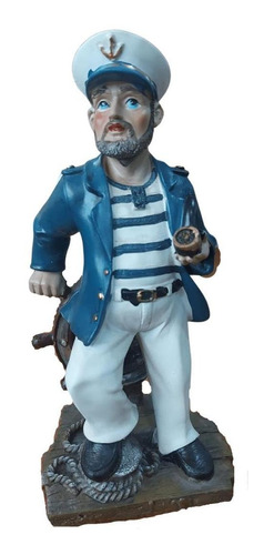 Figura Decorativa Capitán Con Pipa 20 Cm / Runn