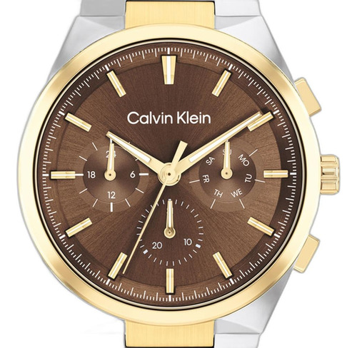 Relógio Calvin Klein Distinguish Masculino Prata E Dourado