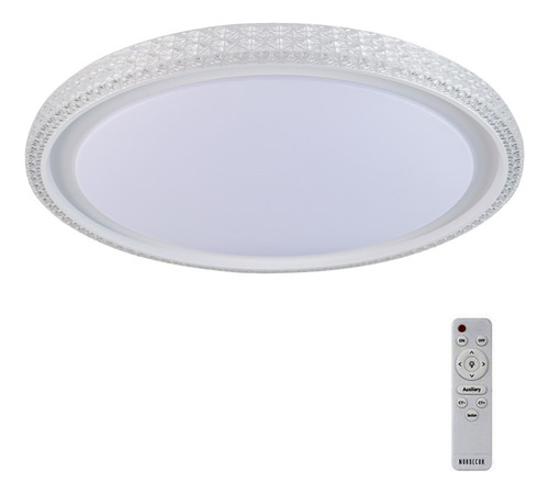 Plafon Led Redondo Kenle 50cm Com Controle Remoto Nordecor Cor Branco