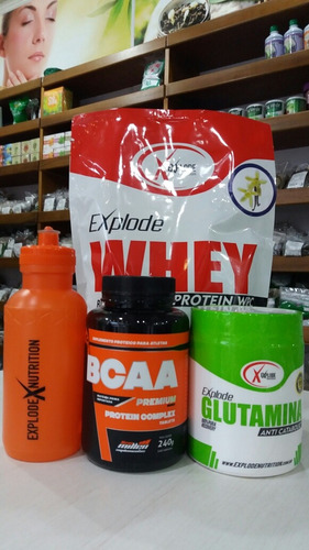 Whey Proten 100% 900g Bcaa 240 Tab Glutamina 200g Squeze