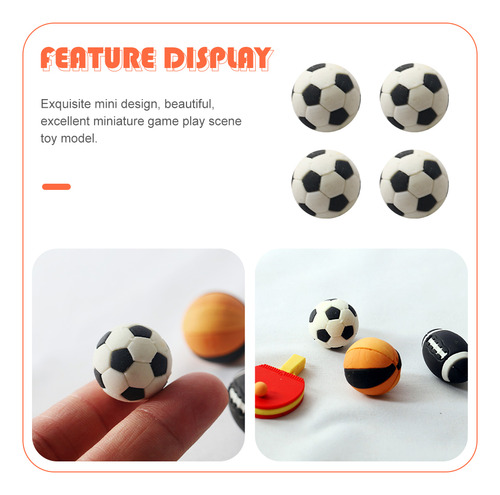 4 Peças De Bola De Futebol Em Miniatura Decoram Bolas De Fut