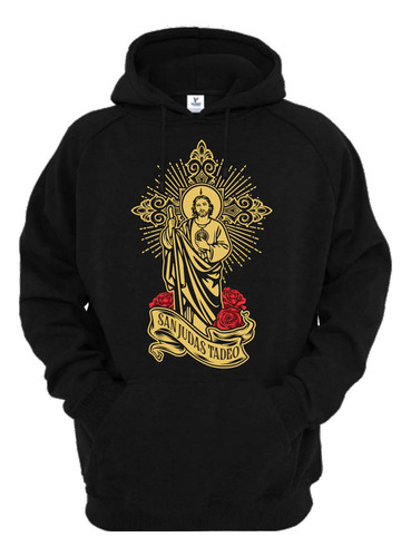 Sudadera Negra San Judas Tadeo E Fe Religion