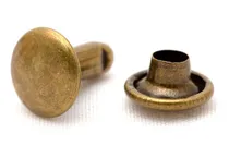 Comprar Pack 100 Remache Doble Cabeza 8mm Llavero Cinta Color Bronce